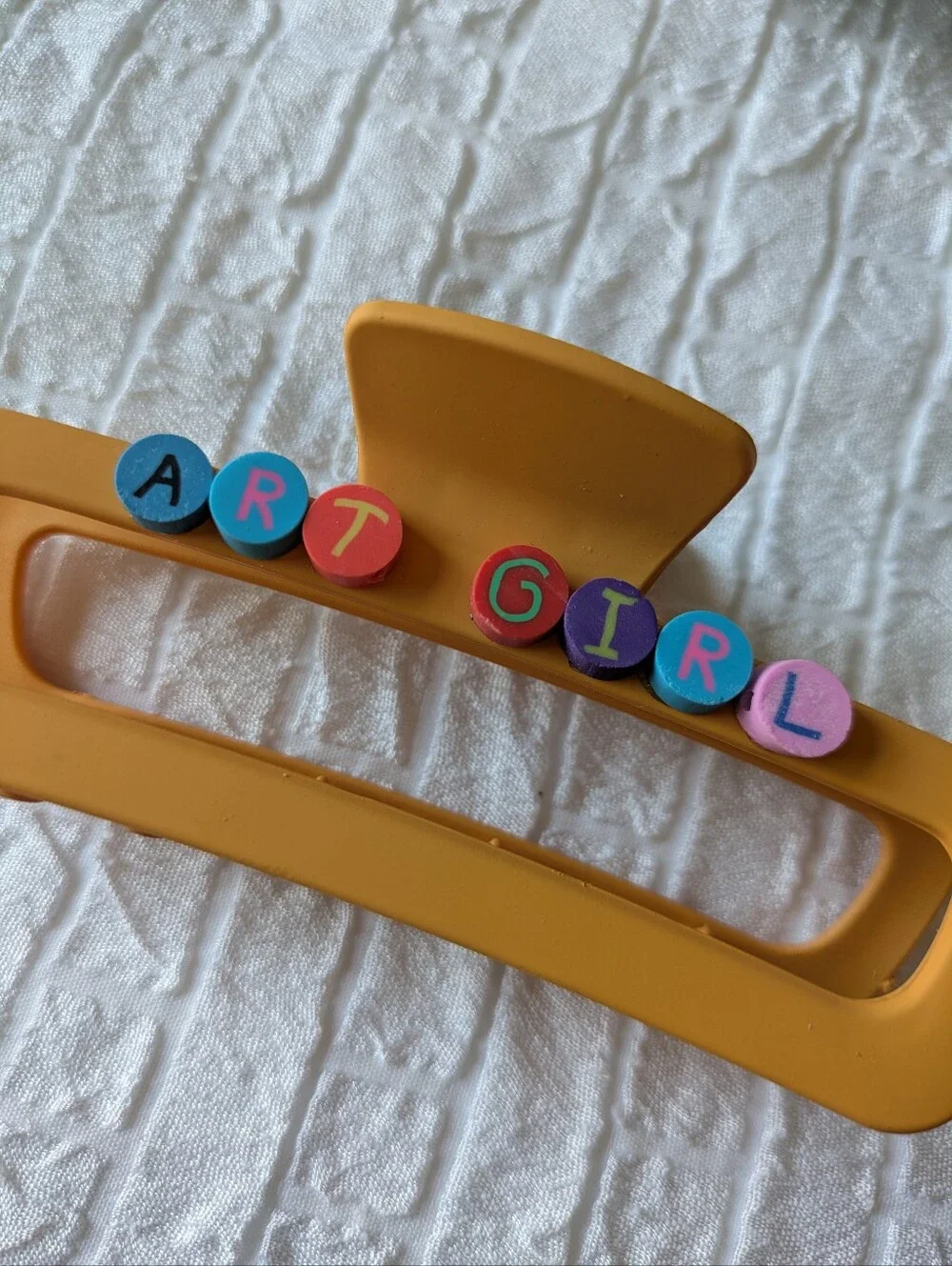 Art Girl Hair Clip Claw Style Handcrafted | NWT
